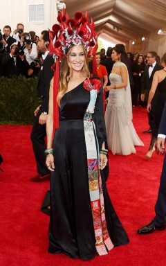 Sara Jessica Parker Philip Tracey Hat H&M dress whowhatwear.com 